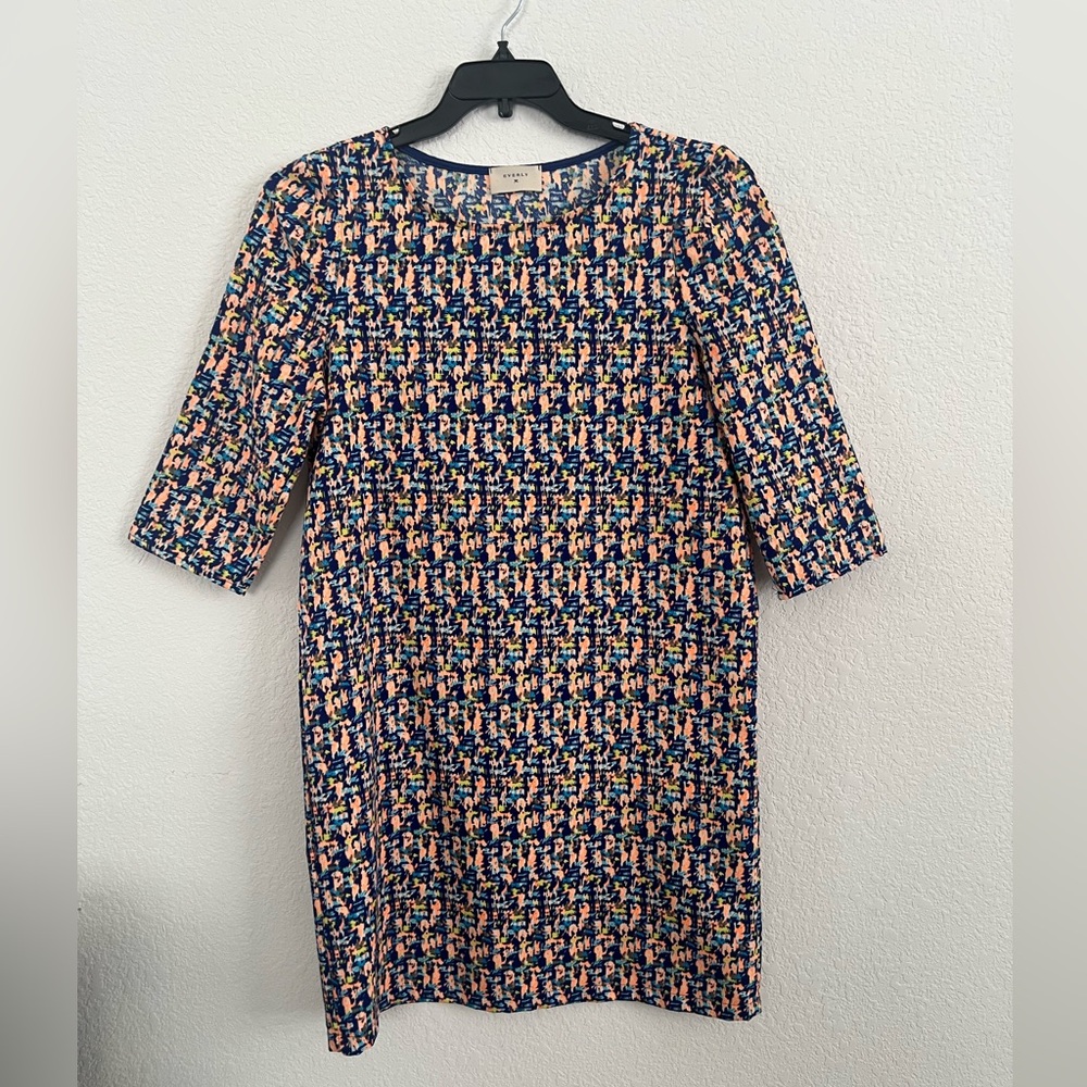 Everly Multicolor Long Sleeve Dress large